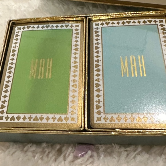 TIFFANY & CO VINTAGE DOUBLE DECK MONOGRAMMED PLAYING CARDS IN VELVET BOX… - Picture 5 of 7